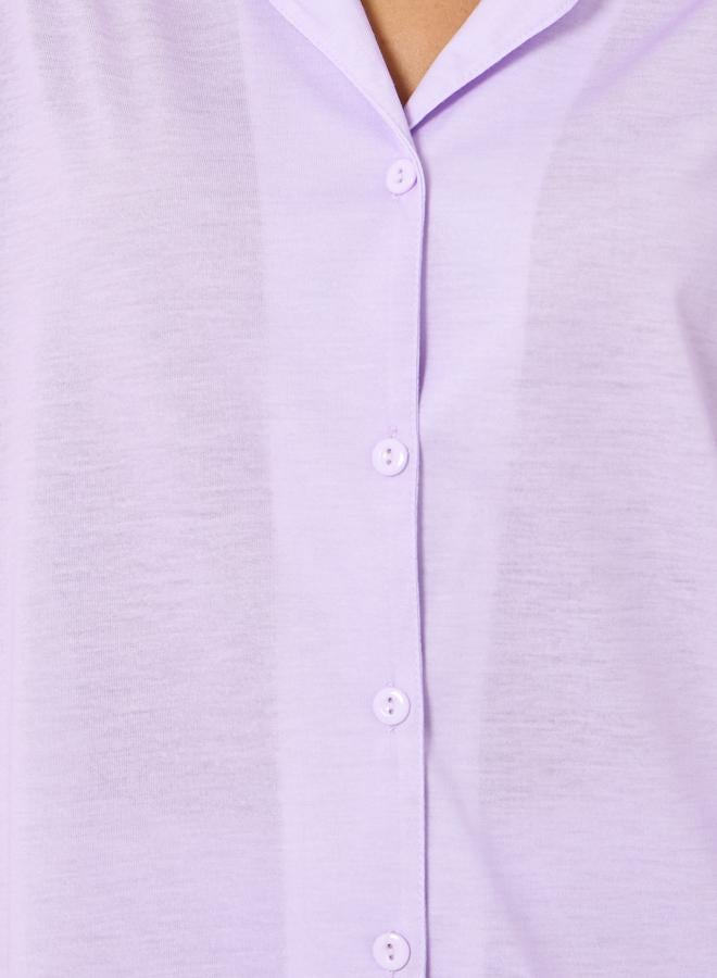 Styli Placement Floral Print Shirt and Pyjama Set - Image 3